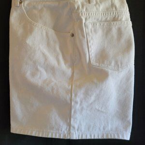 Cotton Ginny White Denim Jean Shorts High waisted Size 15